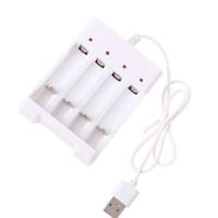 Andy coolWhite USB Aa AAA Battery Charger Intelligent 4/3 Slots Rechargeable Fast Smart Charging Base Useful and Practical