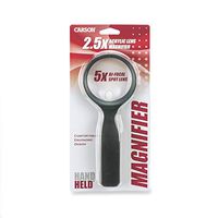 Carson HandHeld 2.5x Power Magnifier with 5x Spot Lens (JS-40)