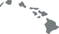 hBARSCI Hawaii Vinyl Decal - 5 Inches - for Cars, Trucks, Windows, Laptops, Tablets, Outdoor-Grade 2.5mil Thick Vinyl - Gray