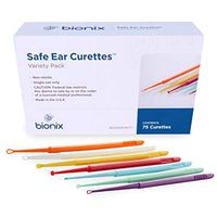 Bionix Safe Plastic Ear Curettes Variety Pack - Box of 75