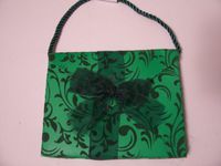 Volia Raised Felt Gift Card Holder ~ Green with Green Accent