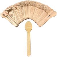 Pack of 150 Disposable 6.5" Natural Birchwood Wooden Spoons (Compostable & Biodegradable)