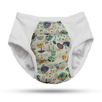 Adult Reusable Cloth Diapers Incontinence Underwear - Pull-on Style (Large, Garden Snail)