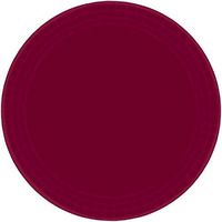 Amscan 69915.27 Round Dinner Plates, 10 1/2", Red