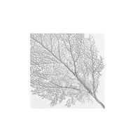 Pack of 20 Silver Leaf Luncheon Size Paper Napkin 6.5" x 6.5"