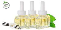 (3 Pack) Scent Fill 100% Natural Vanilla Peppermint Plug in Refills Fits Air Wick Scented Oil Warmers