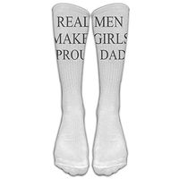 Etrfr REAL MEN MAKE GIRLS Proud Dad Custom Knee High Socks Football Baseball Long Stockings For Men Women