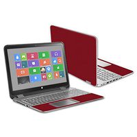 MightySkins Skin Compatible with HP Envy x360 15.6" - Solid Burgundy | Protective, Durable, and Unique Vinyl Decal wrap Cover | Easy to Apply, Remove, and Change Styles | Made in The USA