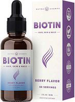 Biotin Drops 10,000mcg [Highest Potency] for Healthy Hair, Skin & Nails for Adults & Kids - with 5000mcg Option Liquid Tincture Bottle - Vegan, Sugar-Free, Organic Berry Flavor Hair Growth Supplement