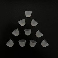 Jungle Care® Beanie Hat Shaped Comfortable CIC/ITC/ITE Silicon Ear Tip Domes, Could Fit a Par of RIC/RITE (Receiver in The Ear Canal) Models (M * 10pcs)