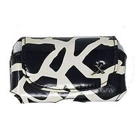 Giraffe Print Insulin Pump Carrying Case/Pouch with Belt Clip. (Brown, Large V3)