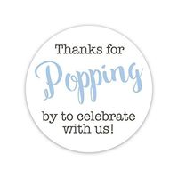 36ct, Thanks for Popping by Stickers, Thanks for Celebrating with Us Stickers (#381-C-BG)