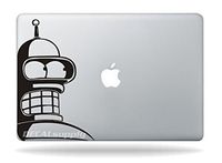 YourChoiceDecals Cjeremy200 Apple Macbook Pro Air Decal Sticker, Black Vinyl Skin - Bender Futurama