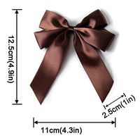 4 Color Pre-Tied Brown Satin Gift Bows (Pack of 50)