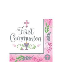 Communion Day Girl Beverage Napkins