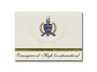 Signature Announcements Orangewood High (continuation) (Redlands, CA) Graduation Announcements, Presidential style, Elite package of 25 with Gold & Blue Metallic Foil seal