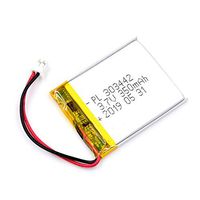 AKZYTUE 3.7V 350mAh 303442 Lipo Battery Rechargeable Lithium Polymer ion Battery Pack with JST Connector