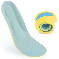 Shoe Insoles, Memory Foam Insoles, Shoes Insert for Women and Men, Kids, Providing Arch Support, Great Cushion and Shock Absorption, Relieve Foot Pain (Yellow/Light Blue, S)