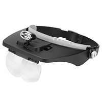 Fdit Headhand Magnifier Glasses with LED Light Honey Bee Magnifying Glass Eyeglasses Magnifier Mirror Lens Beekeeping Magnifying