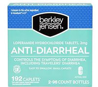 Berkley Jensen Anti-Diarrheal Medicine Loperamide Hydrochloride Tablets 2 mg 192 Caplets Per Order (Limited Edition)