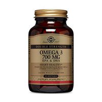 Solgar Double Strength Omega-3 700 mg, 60 Softgels - Fish Oil Supplement - Support for Cardiovascular, Joint & Cellular Health - Contains EPA & DHA Omega 3 Fatty Acids - Gluten Free - 60 Servings