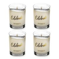 LUNA CANDLE CO. Celebrate - Vanilla Scented Luxurious Candles - 11 Oz (4 Pack)