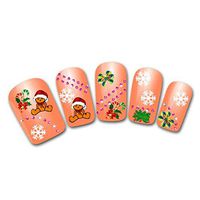 Nail Art Stickers,Putars Fashion Women's Christmas 3D Nails Water Transfer Stickers Finger