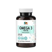 Omega 3 Fish Oil 200 Softgels Capsules, 2300mg, High EPA & DHA, Burpless, Cardiovascular Support, Joint, Cognitive, Skin Health