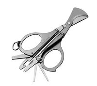 LHFJJ Cigar Scissor Foldable Portable Stainless Steel Cigar Cutter Multifunctional Cigar Knife Cigar Box Opener Bottle Opener Thanksgiving Day Idea