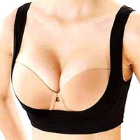 Eforstore Women's Elastic Shapewear Posture Aid Corrector Shoulder Chest Brace Support Body Sculpting Strap Back Vest Support Belt Band Size L Color Black