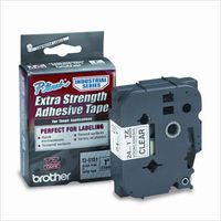 Brother Industrial TZ Adhesive Tape 1 -Inch, Black on Clear (TZS151)