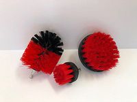 3 Pieces Drill Power Heavy Duty Stiff Bristle Scrub Brush Cleaning Kit for Concrete, Sidewalk, Tiles, Hard surface