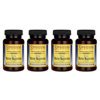 Swanson Simag Marine Magnesium 200 Milligrams Elemental 200 Milligrams 60 Veg Capsules (4 Pack)