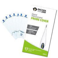 Premium Digital Thermometer Probe Covers - Encora Sanitary, Healthy & Universal Electronic Thermometer Cover, Easy & Simple to Use, Prevent Contamination Without Alcohol (Set of 100)