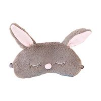 ACTLATI Sleep Mask - Plush Bunny Eye Mask with Adjustable Strap,Cute Animal Eyeshade for Women Girls Kids