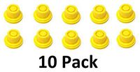 10 Pack Replacement Yellow SPOUT CAPS Top Hat Style fits # 900302 900092 Blitz Gas Can Spout Cap fits self Venting Gas can Aftermarket (SPOUTS NOT Included)