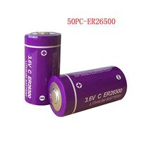 C Size 3.6V ER26500 9000mAh Lithium Thionyl Chloride Battery 50Pcs