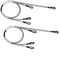 Fluke Networks NFK1-DPLX-SC Duplex Multimode Test Reference Cord for SC Adapter, 62.5 µm, 2 m Cable Length, SC/SC