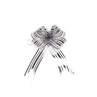 Mei Yun 12Pcs Gift Wrap Bows Gift Wrapping Present Decoration Pull Bows for Christmas Wedding Valentine's Day (Sliver)