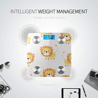 LYAOE Bluetooth Body Fat Scale Funny Kids Pattern Lion Isolated On Smart Wireless Scale with LCD Display Measuring Body Weight Bmi and Health Digital Scale