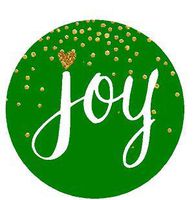 48pack Joy Green Chirstmas Holiday Stickers Labels Envelope Decorative Seals -1.5inch