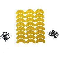 Goodies' Bay Shoe Heel Plates Taps with Nails 12 Pairs Shoe Repair Heel Pads Heel Taps Sole (Yellow)