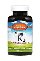 Carlson - Vitamin K2, MK-4 (Menatetrenone), Bone & Heart Health, Soy-Free, 180 Capsules