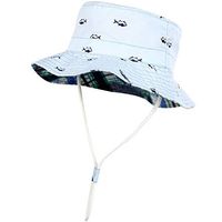 Meidexian888 Toddler Kids Bucket Sun Hat,Folding Fisherman UV Sun Protection Hat for 6 Months-8 Years (Sky Blue, 54)