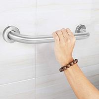 Bathroom Handicap Grab Bars, Stainless Steel Safety Bathroom Showering Handle Injury Bath Assist Grip Bar Kids Adult Senior Anti Slip Safety Handle, Sliver (19.70inch)