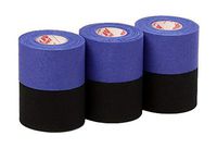 Mueller Athletic Tape Sports Tape, Blue and Black 6 rolls