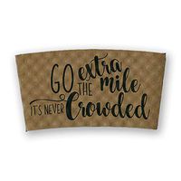 Unique, Recyclable, Printed Coffee Cup Sleeves, 30 Count (Go The Extra Mile)