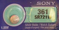 One (1) X Sony 361 SR721W Silver Oxide Watch Battery 1.55v Blister Packed