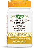 Nature's Way Premium Magnesium Complex Supplement, 500 mg per Serving, 100 Capsules