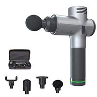 MTPLUMElectric Massage Gun, Portable Professional Cordless Percussion Massager Therapy Device Body Works Handheld Massager with 4 Massage Heads 3 Levels